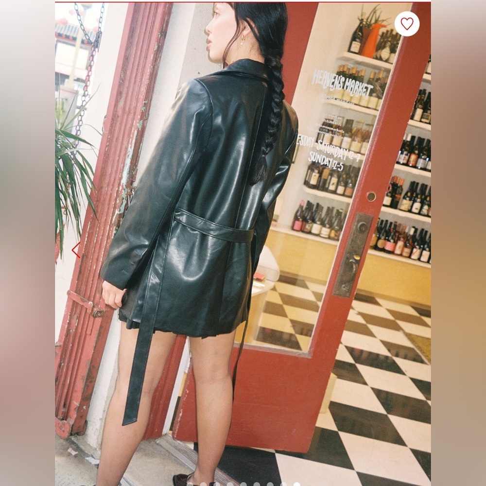 NIA Black Emilio Trench Vegan Leather